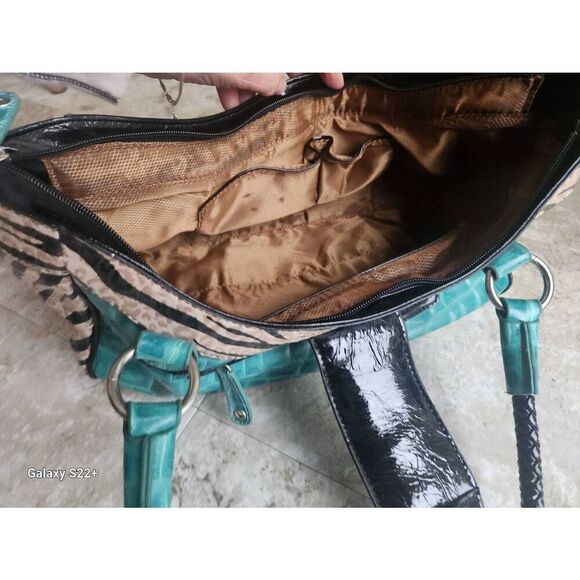 MC crocodile texture and animal print shoulder bag, purse - Picture 12 of 12